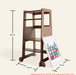 Plywood Learning Towers myduckling LOLA Adjustable Learning Tower 2 in 1 –Walnut 9361505000379