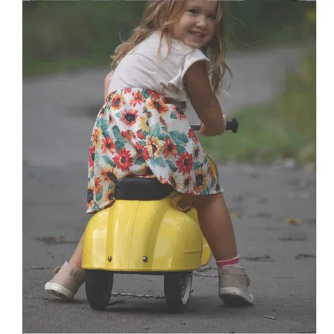 Balance Bike Ambosstoys Primo Classic Yellow Ride-On  (Leather Seat)