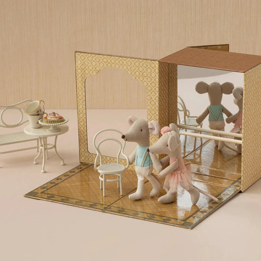 Maileg Ballet Mice Dance Studio Little Sister and Brother - Danish Doll Toys - Toypark