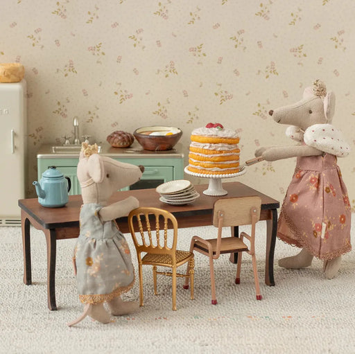 Maileg Long Dining Table Mouse - Danish Doll House Furniture - Toypark