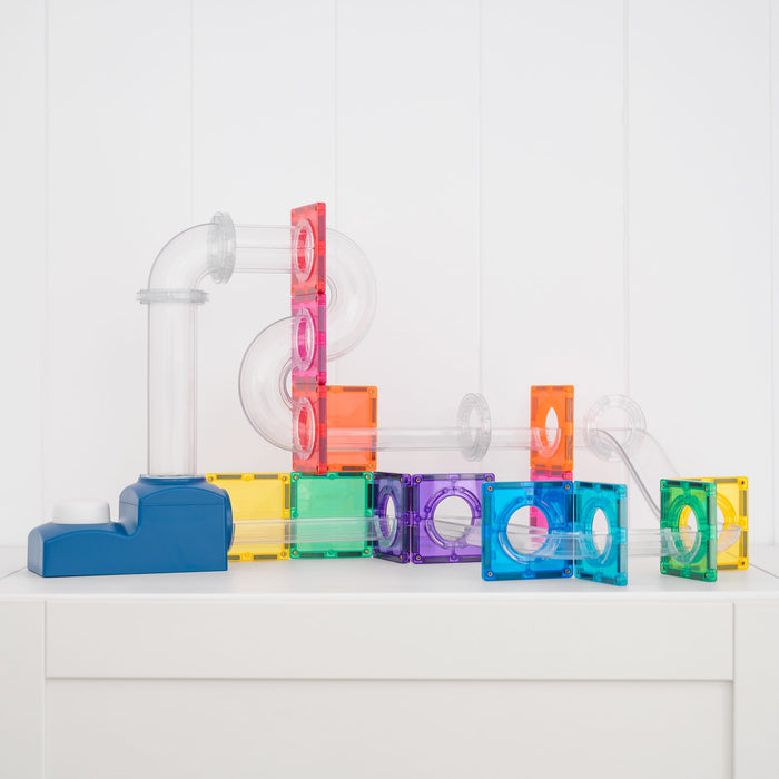 Magnetic Tiles Connetix Tiles Ball Run Launcher Pack 47 pc