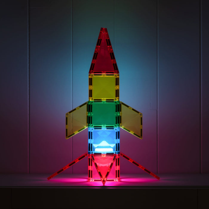 Magnetic Tiles Connetix Tiles Light Rocket Pack 30 pc
