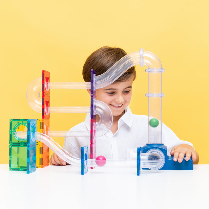 Magnetic Tiles Connetix Tiles Ball Run Launcher Pack 47 pc