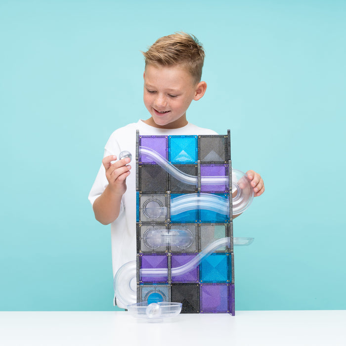 Magnetic Tiles Connetix Tiles Ball Run Galaxy Pack 61 pc