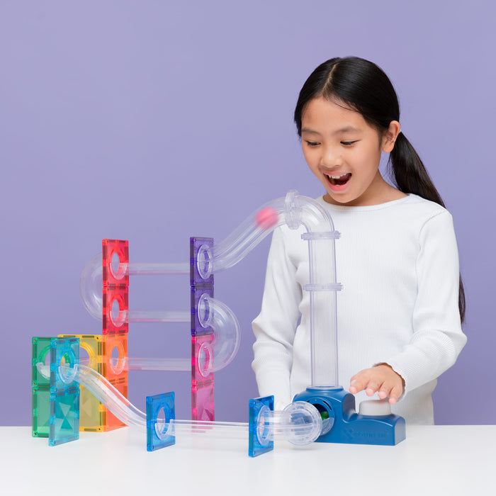 Magnetic Tiles Connetix Tiles Ball Run Launcher Pack 47 pc
