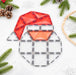 Close-up of a Connetix magnetic tile Santa with a clear tile beard
