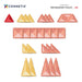 Contents of the Connetix Christmas Reindeer Pack: 25 pastel and red tiles