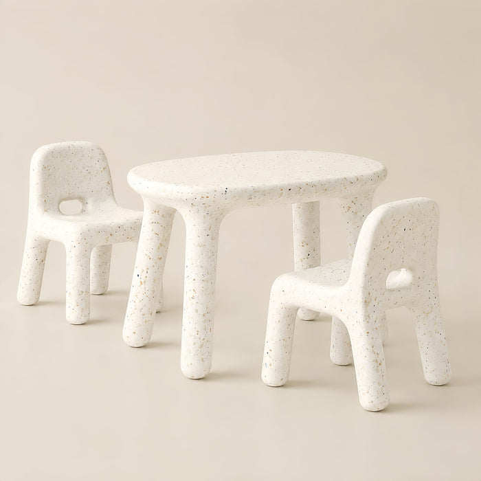 Table & Chair Set Funova Confetti Kids Table and Chairs Set - White FN03001