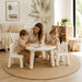 Table & Chair Set Funova Confetti Kids Table and Chairs Set - White FN03001