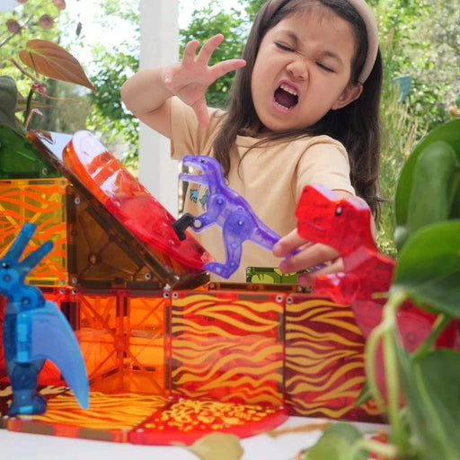 Magna-Tiles Dino World - 40 Piece Set - Magnetic Tiles - Toypark