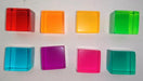 Building Blocks Papoose Toys Bright Lucite Cubes - 16 Pieces 704537401582
