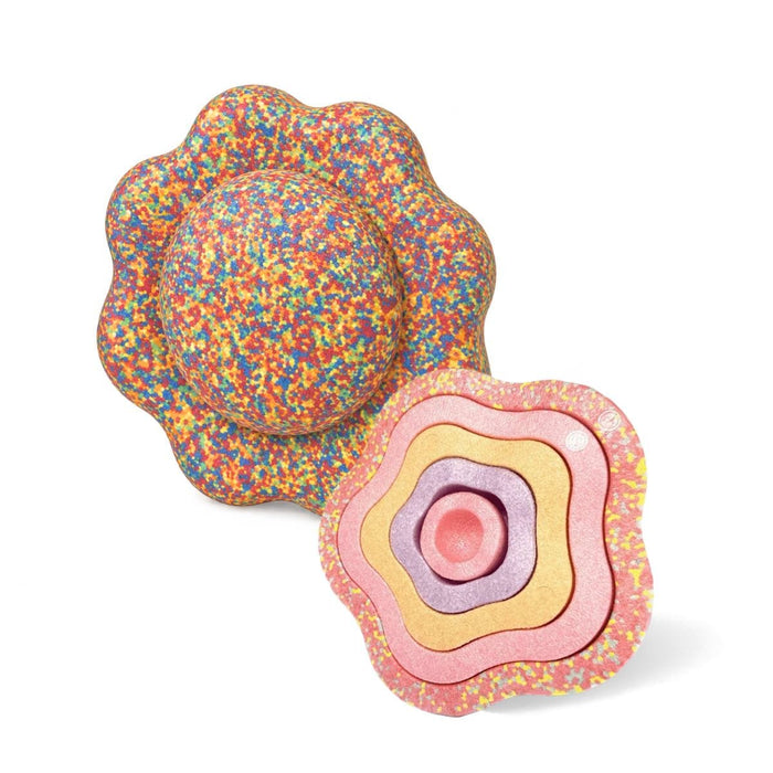 Stacking Toy Funova Kids Active Play Bundle - Balance Board (Confetti) & Stacking Stone (Warm)
