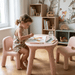 Table & Chair Set Funova Confetti Kids Table and Chairs Set - Peach FN03002