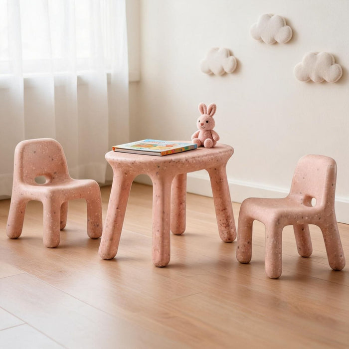 Table & Chair Set Funova Confetti Kids Table and Chairs Set - Peach FN03002