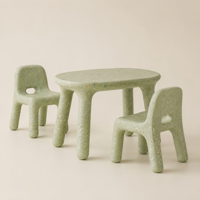 Table & Chair Set Funova Confetti Kids Table and Chairs Set - Sage FN03003