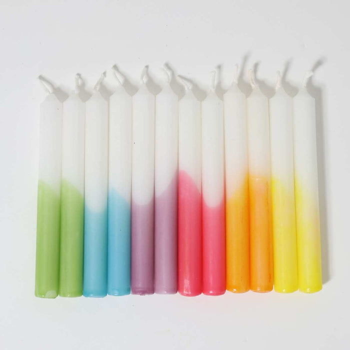 Party Supply Grimm's Candles Dip Dye Rainbow