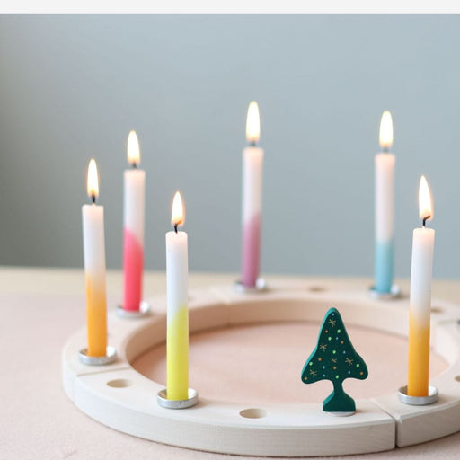 Party Supply Grimm's Candles Dip Dye Rainbow