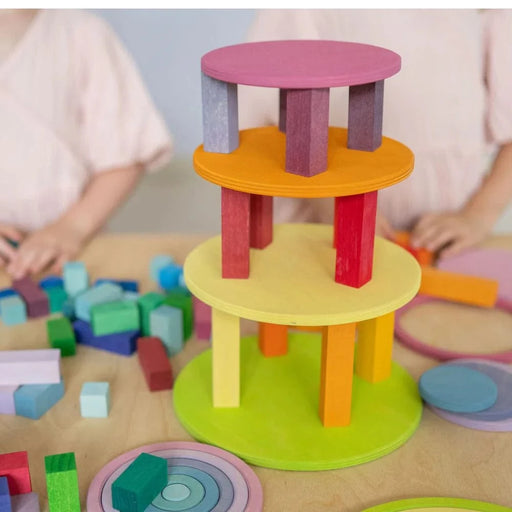 Grimm's Concentric Circles and Rings Pastel - German toy - Toypark