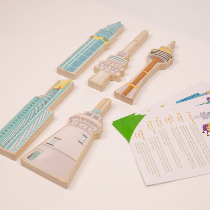 Activity Toys QToys Australian Iconic buildings set of 5-With educational activity cards