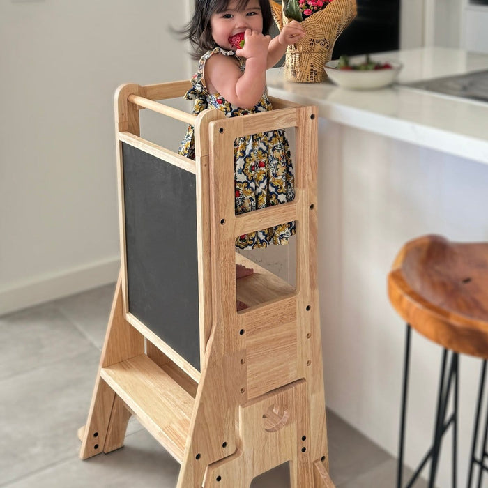 My Duckling Solid Wood Adjustable Learning Tower 3in1 Deluxe