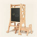 Wooden Learning Towers myduckling Deluxe Solid Wood Adjustable Learning Tower - Flag with Rectangle Handle 9361505000461