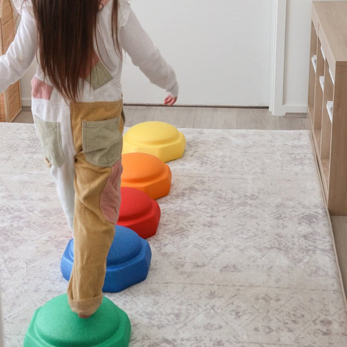 Stacking Toy Kids Stepping Stone Set of 6 (Rainbow)