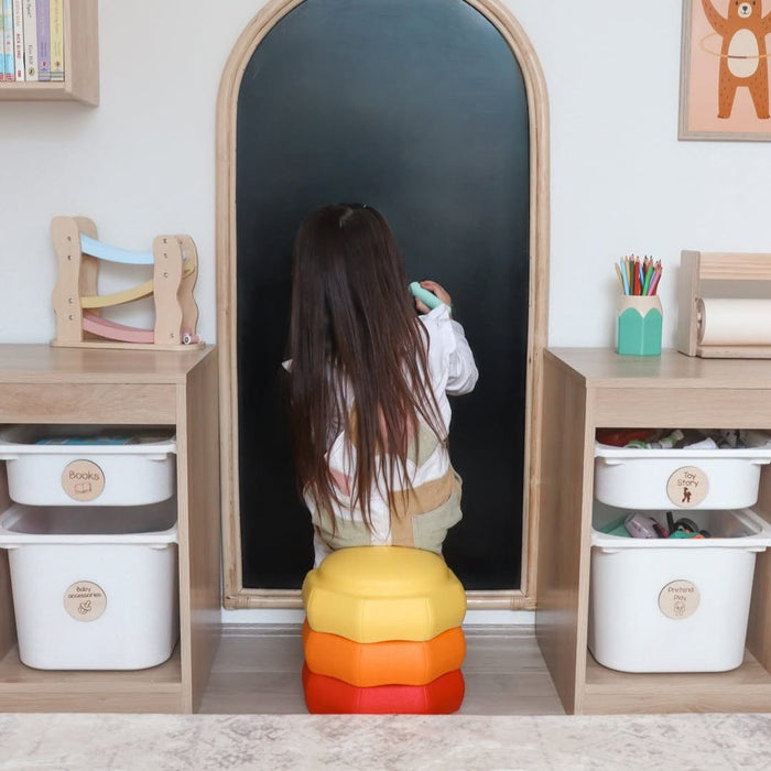 Stacking Toy Kids Stepping Stone Set of 6 (Rainbow)