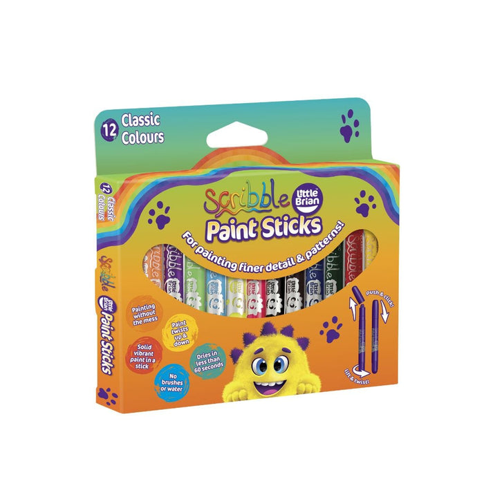 Art-Craft Little Brian Scribble Paint Sticks 12 pk