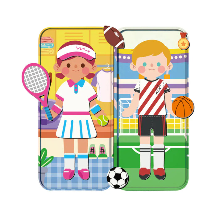 Puzzles mierEdu Travel Magnetic Box - Sports Stars