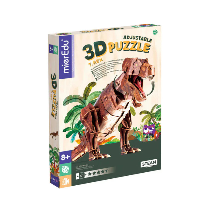 Puzzles mierEdu Adjustable 3D Puzzle - Tyrannosaurus Rex Deluxe