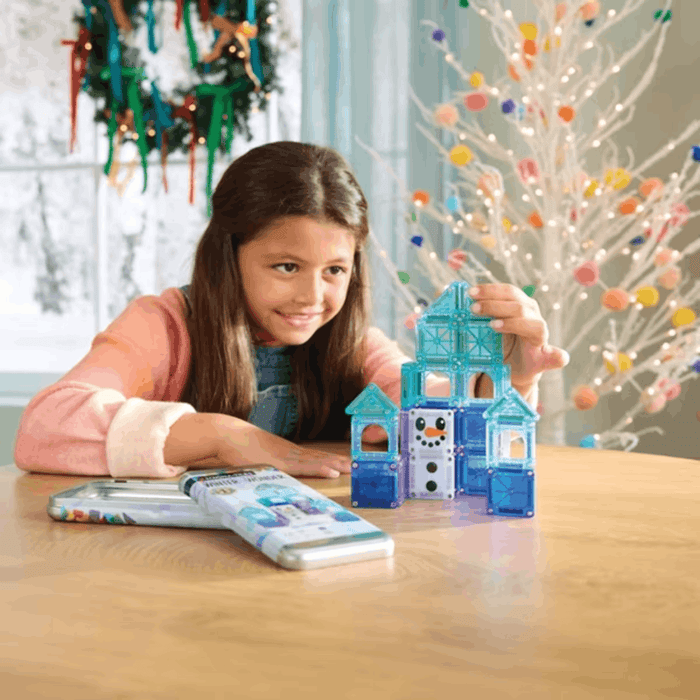 Magnetic Tiles MAGNA‑TILES - microMAGS Winter Wonder Travel Set - 26 Piece 850025176644