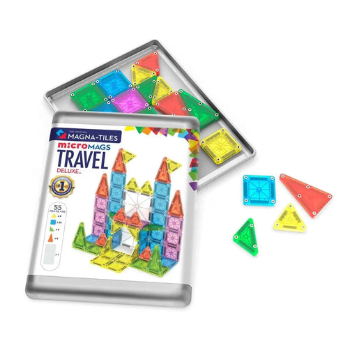 Magna-Tiles microMAGS Travel Set Deluxe - 55 Piece - Magnetic Tiles - Toypark