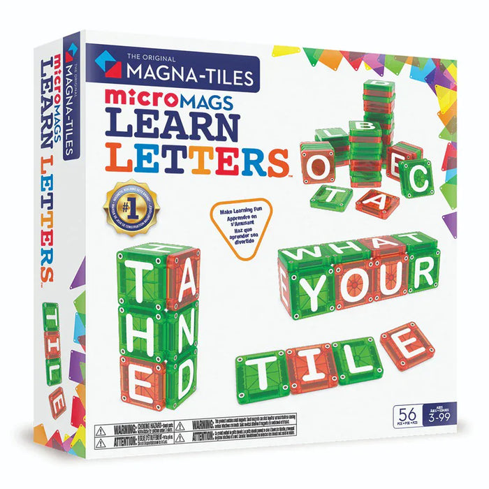 Magna-Tiles MicroMAGS - Learn Letters - Learn Letters - Toypark
