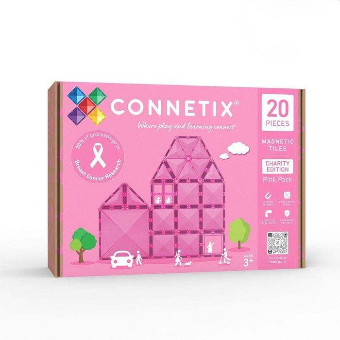 Magnetic Tiles Connetix Tiles Charity Pack Pink 20 pc 00850036293996
