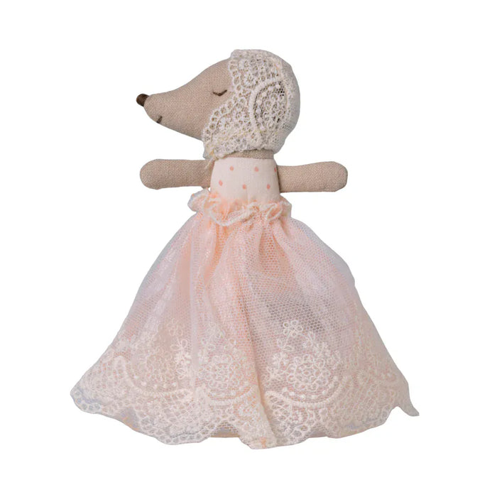 Doll Toys Maileg Baby Mouse in Gown Powder