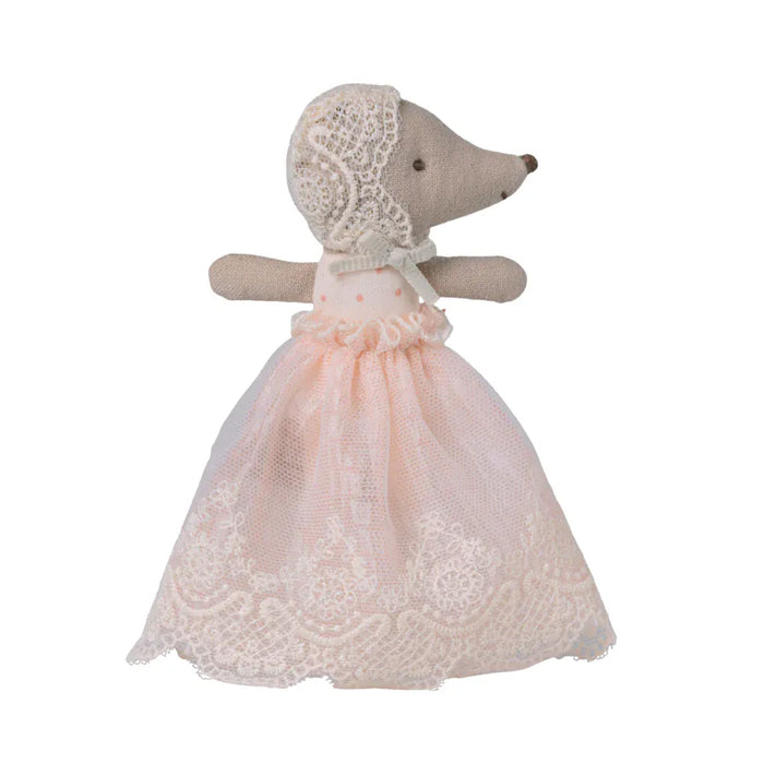Doll Toys Maileg Baby Mouse in Gown Powder