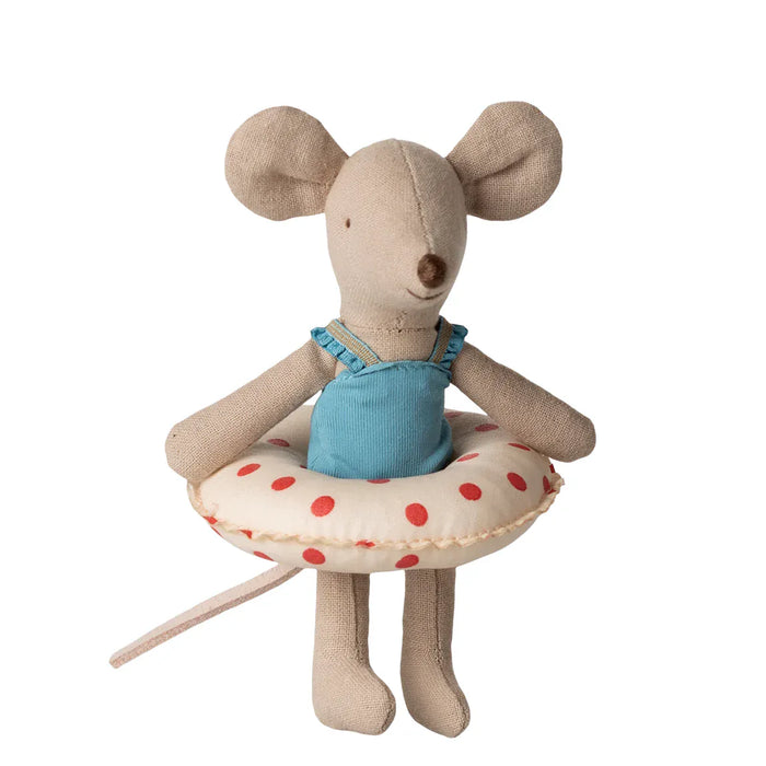 Doll Toys Maileg Beach Mouse with Float Little Sister Red Dots