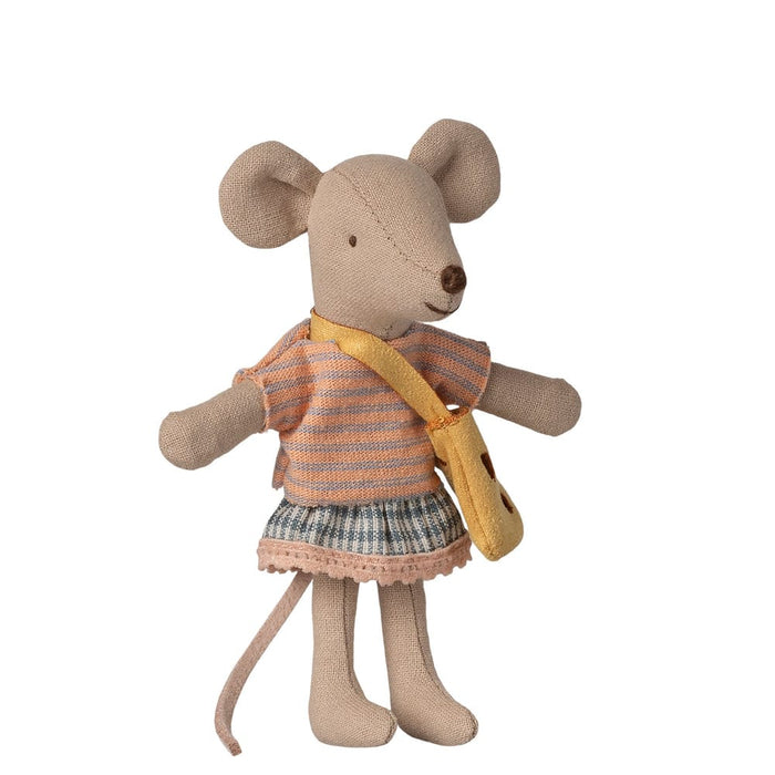 Doll Toys Maileg Little Sister Mouse with Bag