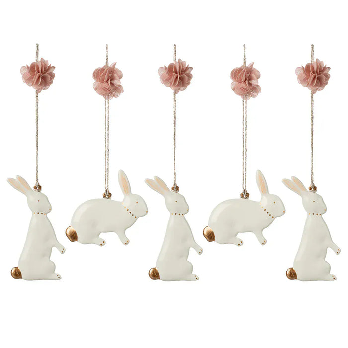Doll Accessories Maileg Metal Ornaments Easter Bunny 5pcs