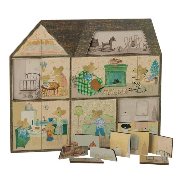 Wooden Puzzles Maileg Mouse Farmhouse Puzzle
