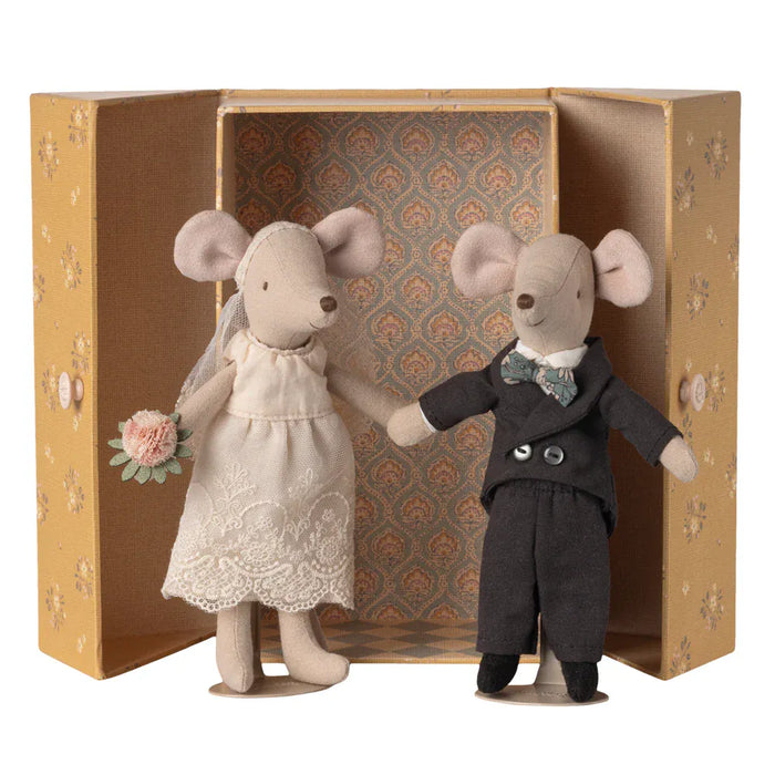 Doll Toys Maileg Wedding Mice Couple in Box Mum and Dad