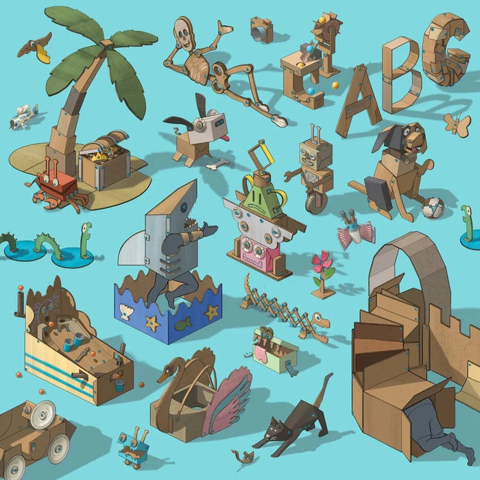 Construction Toys Makedo Explore Cardboard Construction Kit