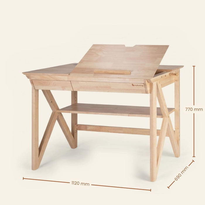 Table myduckling Solid Wood Study Desk With Easel 9361505000751
