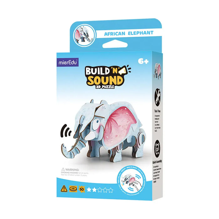 Puzzles mierEdu Build 'n' Sound 3D Puzzle - African Elephant