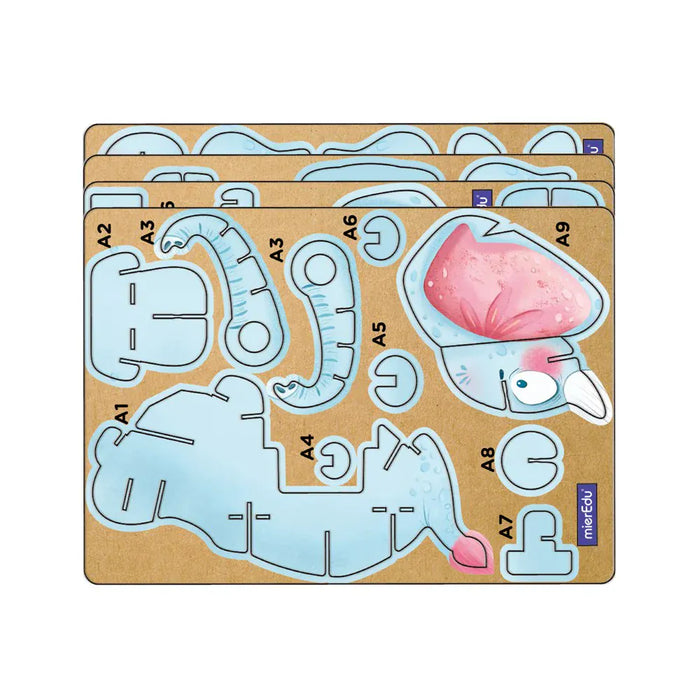Puzzles mierEdu Build 'n' Sound 3D Puzzle - African Elephant