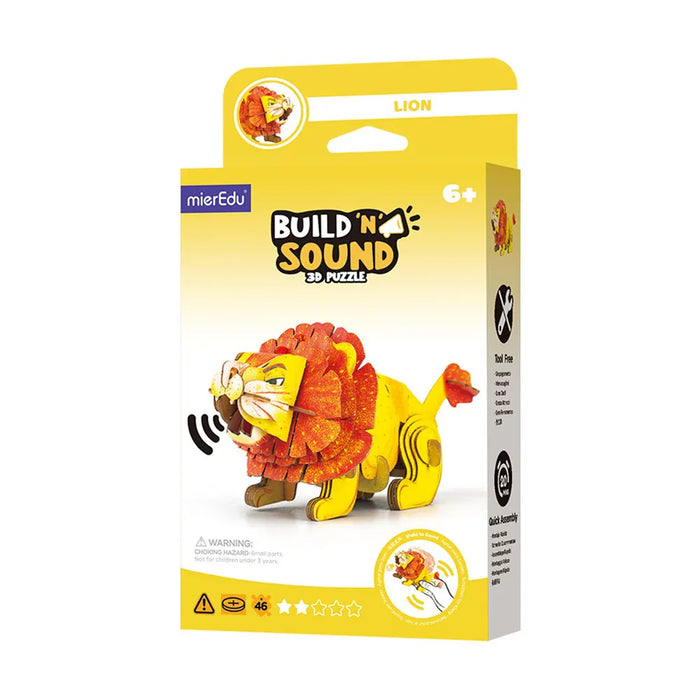 Puzzles mierEdu Build 'n' Sound 3D Puzzle - Lion