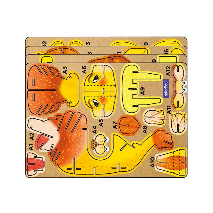 Puzzles mierEdu Build 'n' Sound 3D Puzzle - Lion