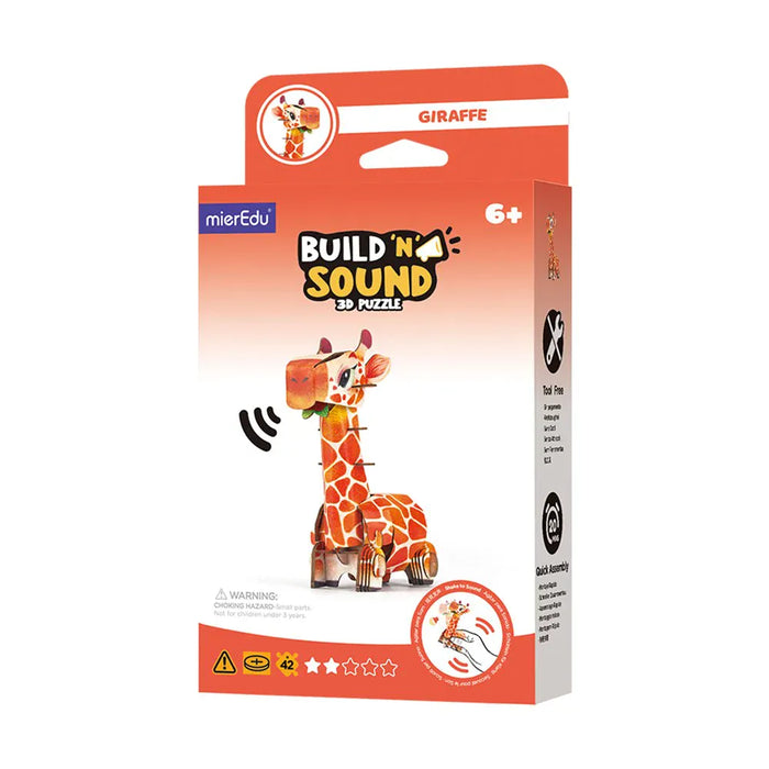 Puzzles mierEdu Build 'n' Sound 3D Puzzle - Giraffe
