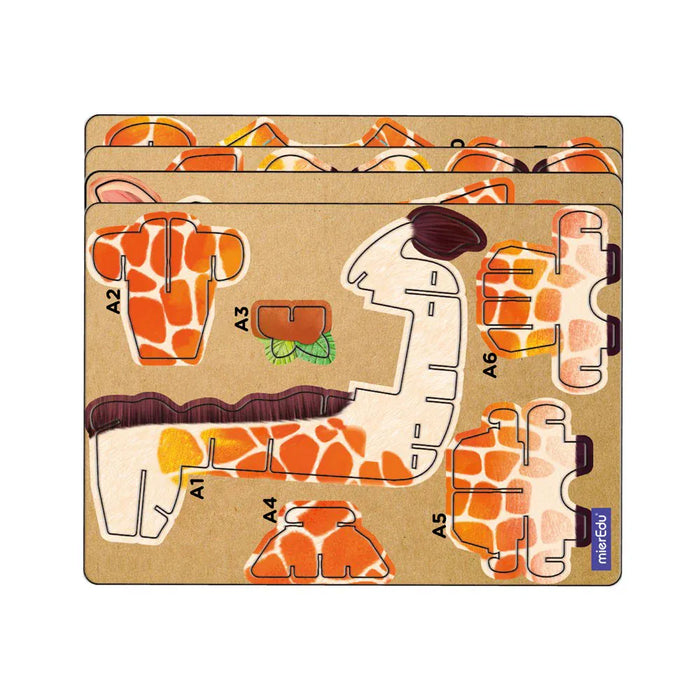 Puzzles mierEdu Build 'n' Sound 3D Puzzle - Giraffe
