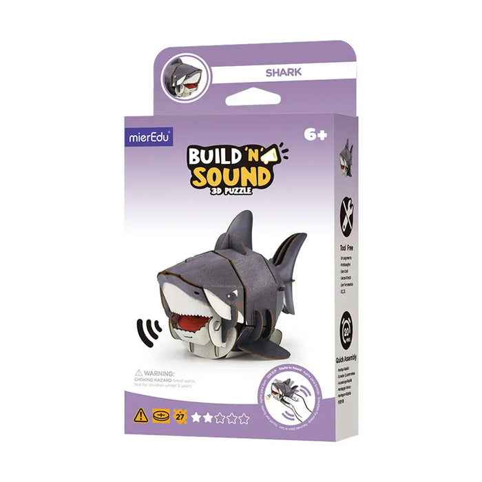 Puzzles mierEdu Build 'n' Sound 3D Puzzle - Shark